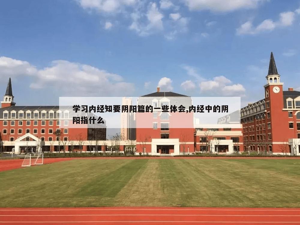 学习内经知要阴阳篇的一些体会,内经中的阴阳指什么